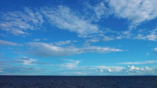 Blue Water to Horizon Beautiful Seascape — Stock Video