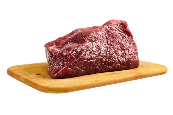 Βοδινό κρέας με ξύλινη σανίδα — Φωτογραφία Αρχείου