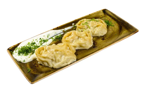 Dumplings on a plate — Stock Photo, Image