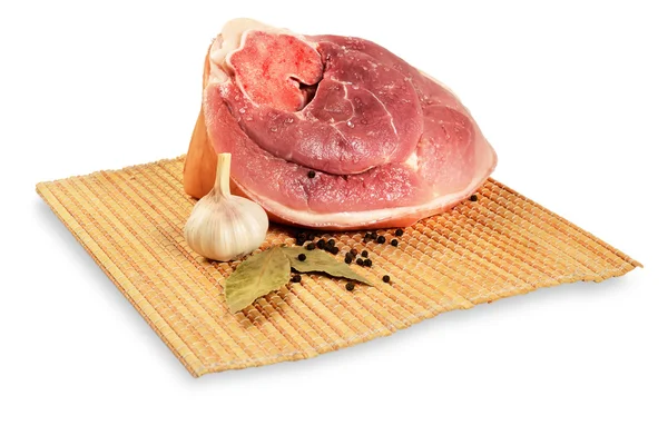 Piece of raw ham — Stock Photo, Image