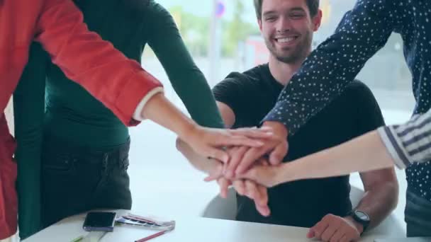 Vidéo Groupe Succès Smart Business Team Célébrant Bon Travail Tout — Video