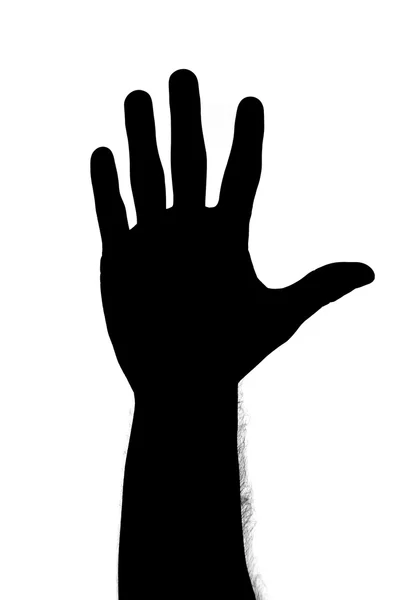 Handsilhouette. — Stockfoto