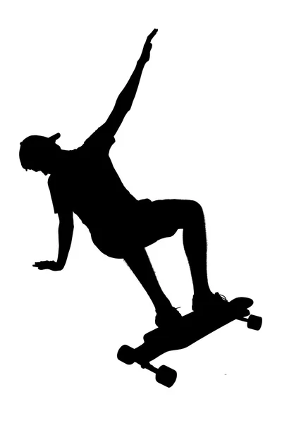 Silhouettes de patineur garçon . — Photo