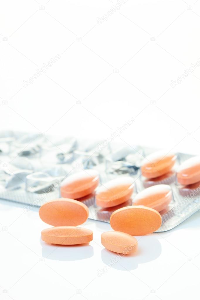 Statin Pills with Opened Blister Pack