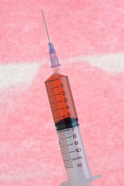 Syringe and Needle in Close Up. — Stock Photo, Image