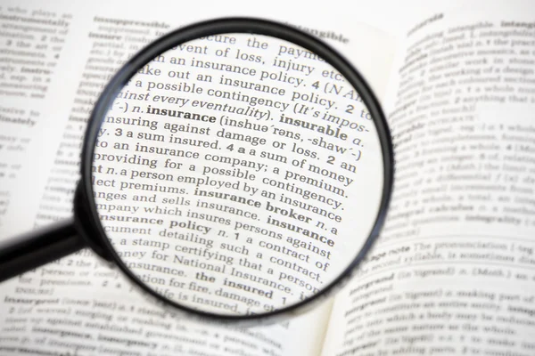 Sigorta genel bir Dictionarry büyütülmüş