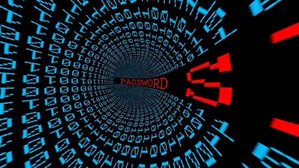 Password data tunnel — Stock Photo, Image