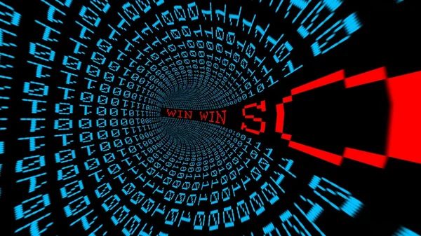 Туннель данных решения Win win — стоковое фото