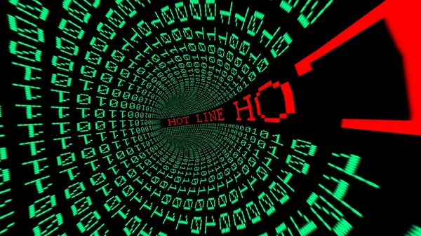 Hot line data tunnel — Stock Photo, Image