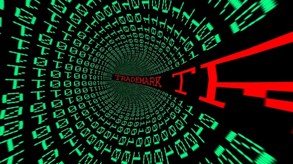 Trademark data tunnel — Stock Photo, Image