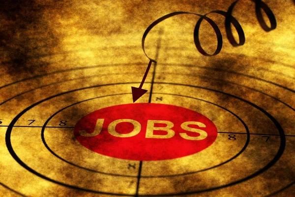 Jobs target grunge concept — Stock Photo, Image