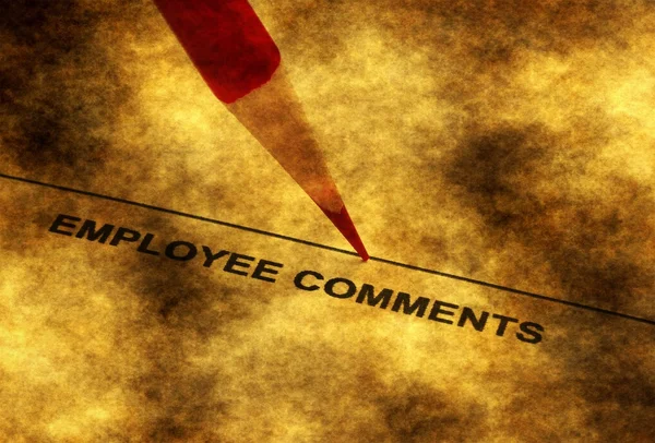 Employee comments grunge concept — Stock Photo, Image