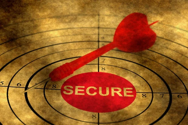 Secure target grunge concept — Stock Photo, Image