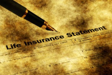 Hayat sigortası formu grunge kavramı