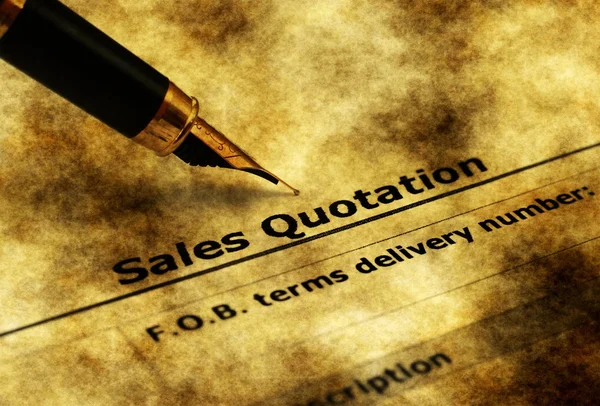 Sales quotation form grunge concept — Stock Photo, Image