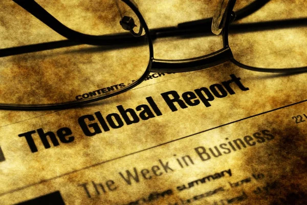 Globális üzleti jelentés grunge koncepció — Stock Fotó