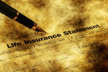 Hayat sigortası formu grunge kavramı