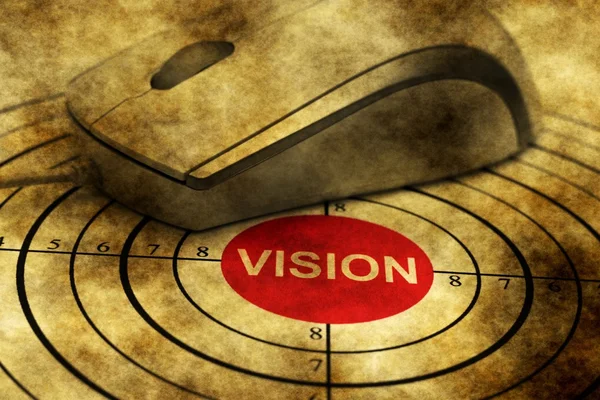 Mouse sul concetto di obiettivo di visione — Foto Stock