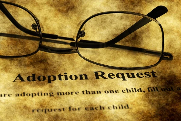 Adoption request grunge concept — Stock Photo, Image