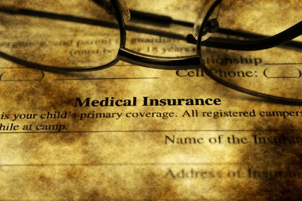 Concetto di assicurazione medica grunge — Foto Stock