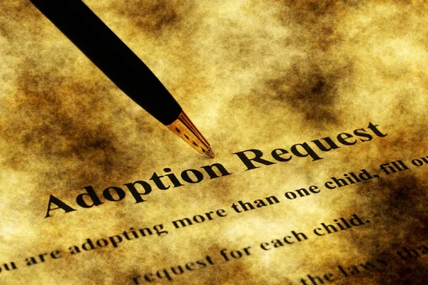Adoption request grunge concept — Stock Photo, Image