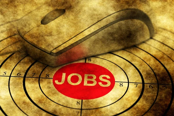 Jobs target grunge concept — Stock Photo, Image