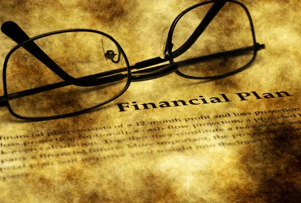 Finanzplan-Grunge-Antrag — Stockfoto
