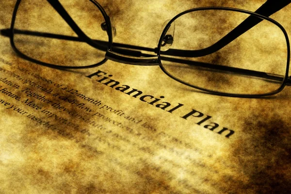 Financial plan grunge application — Stock Photo, Image