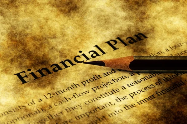 Finanzplan-Grunge-Konzept — Stockfoto