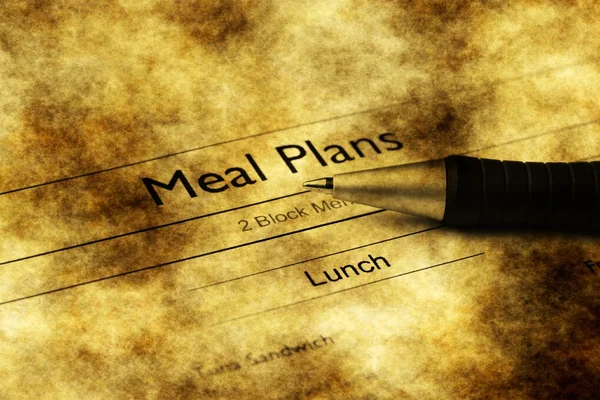 Meal plans grunge concept — Stock Photo, Image