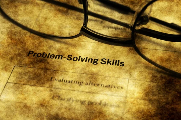 Problem solving skills grunge concept — Stock Photo, Image