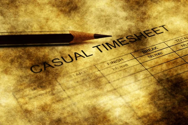 Casual timesheet concetto grunge — Foto Stock