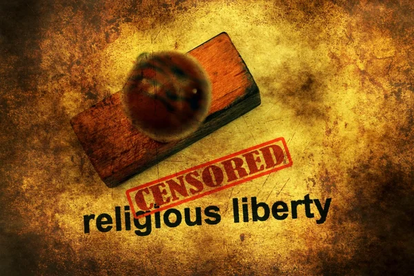 Libertad religiosa censurada concepto grunge —  Fotos de Stock