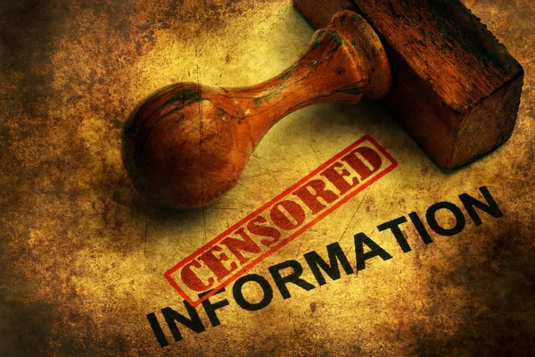 Censored information grunge koncept — Stockfoto