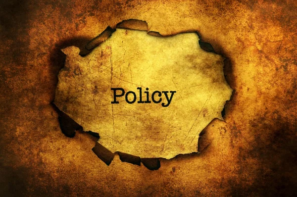 Policy paper hole grunge concept — Stock Photo, Image