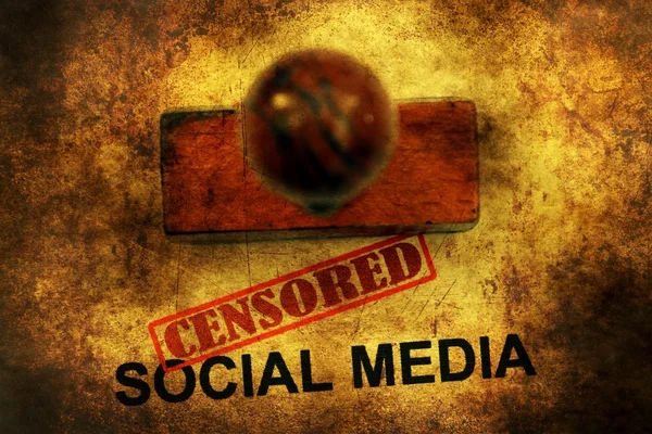 Censored social media grunge concept — Stock Photo, Image