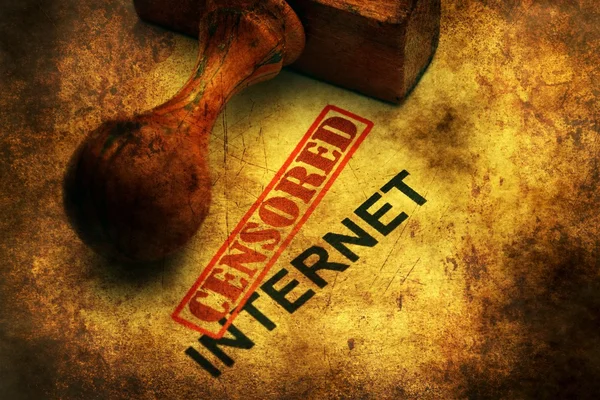 Censurerade internet grunge koncept — Stockfoto