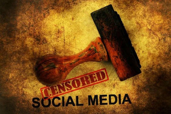 Censored social media grunge concept — Stock Photo, Image