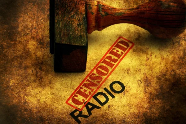 검열 된 라디오 그런 지 개념 — 스톡 사진