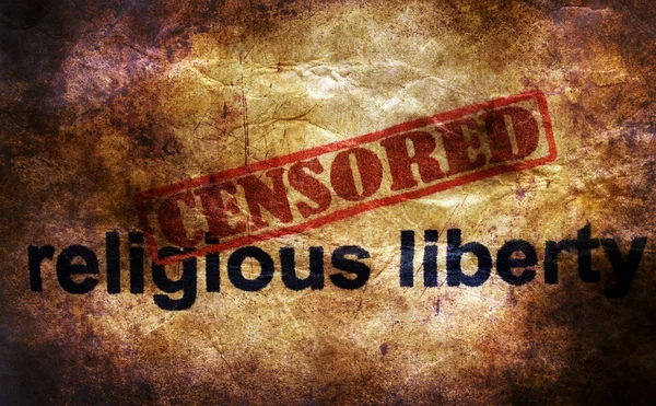 Censurato concetto di libertà religiosa grunge — Foto Stock