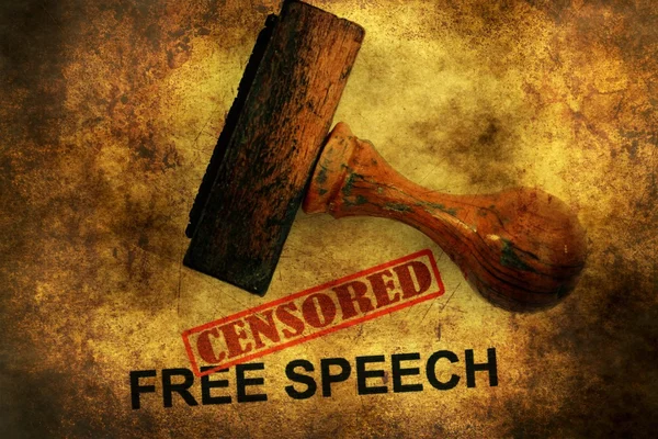 Concetto censurato di libertà di parola grunge — Foto Stock