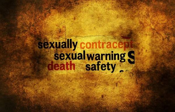 Sexual safety grunge concept — Stock Photo, Image