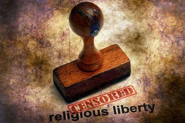 Sello censurado sobre la libertad religiosa — Foto de Stock