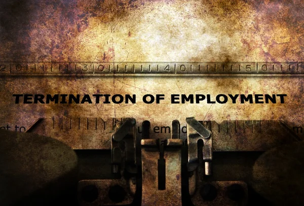 Termination of employment form on typewriter — Stock Photo, Image