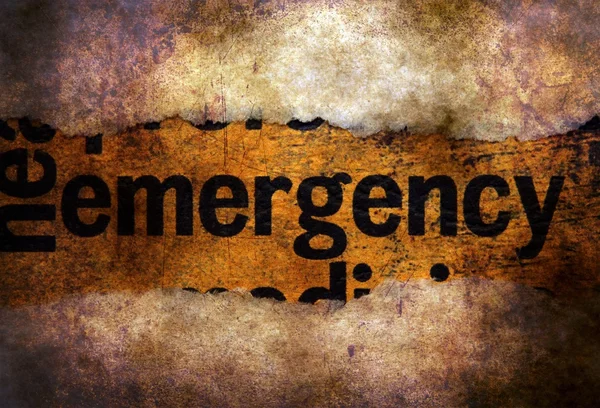 Emergency torn paper grunge concept — Stock Photo, Image