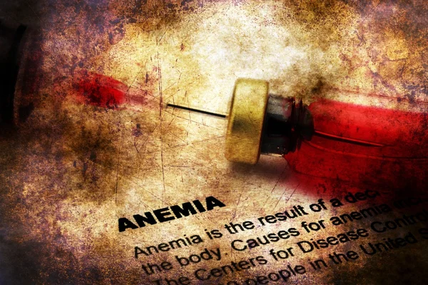 Anemia concept on grunge background — Stock Photo, Image