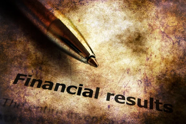 Financial result grunge concept — Stock Photo, Image