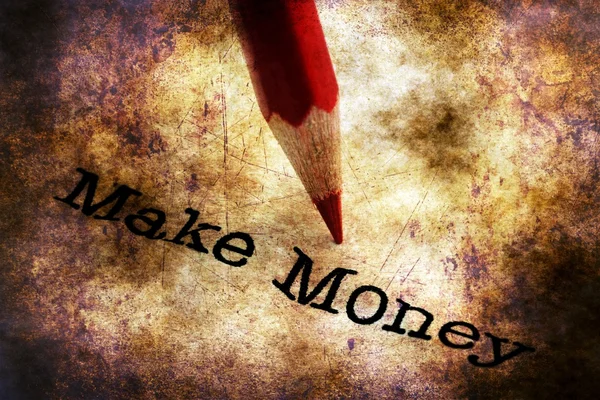 Make Money Grunge Konzept — Stockfoto