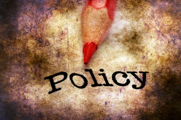 Pencil on policy text — Stock Photo, Image