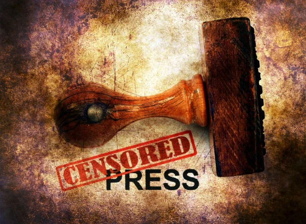 검열된 언론 그런 지 개념 — 스톡 사진